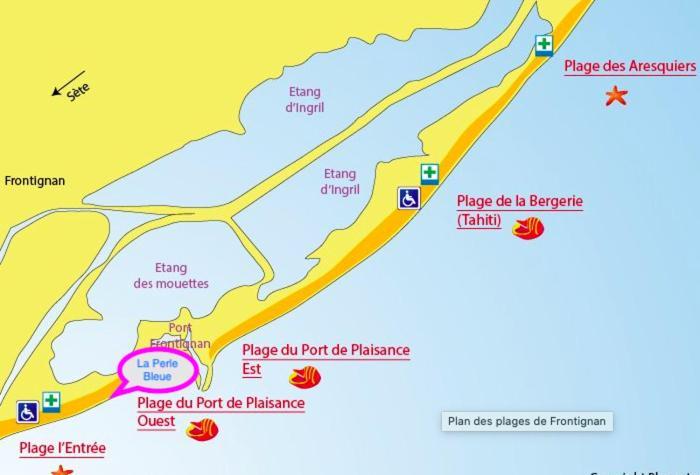 La Perle Bleue, 100 M De La Plage, Parking, Wifi Frontignan Eksteriør bilde